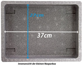 Neopor Styroporbox klein mit Deckel
