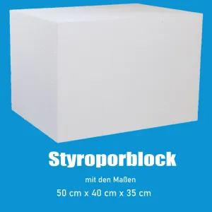 Styroporblock 50 cm x 40 cm x 35 cm