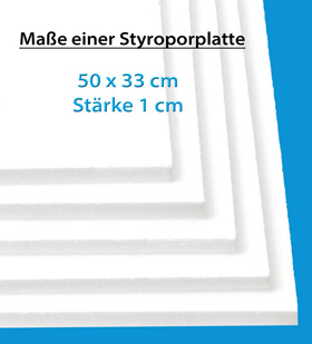 Styropor Platten 10mm ca. 50 Stück